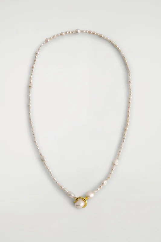 COS Irregular Freshwater Pearl Necklace in White - Women