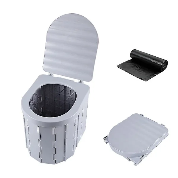 Bærbar toilet til camping Bærbar sammenklappelig toilet med låg Vandafvisende Porta Potta Bil Campingvogn Telt Toilethink Toiletpotte