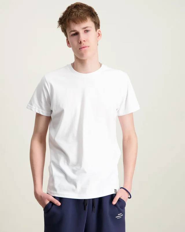 Mads Norgaard Fine Jersey Thorlino Tee FAV Hvit T-skjorter Gutt - Kids Brand Store