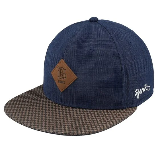 Djinns - Blå snapback Caps - Glencheck Navy Strapback @ Hatstore