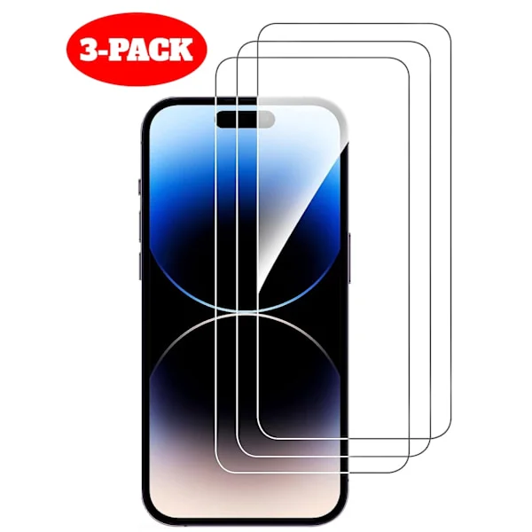 3-PACK - iPhone 15 Pro Max Skärmskydd i Härdat glas
