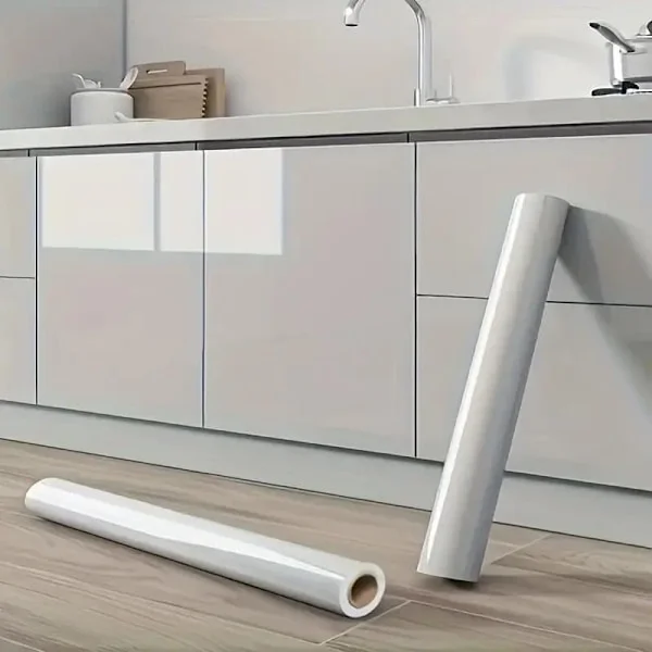 Self-adhesive Kitchen Wallpaper - Waterproof and Oil-resistant Splashback and Kitchen Protection for Walls, Cabinets & Furniture_TF_TF Grey