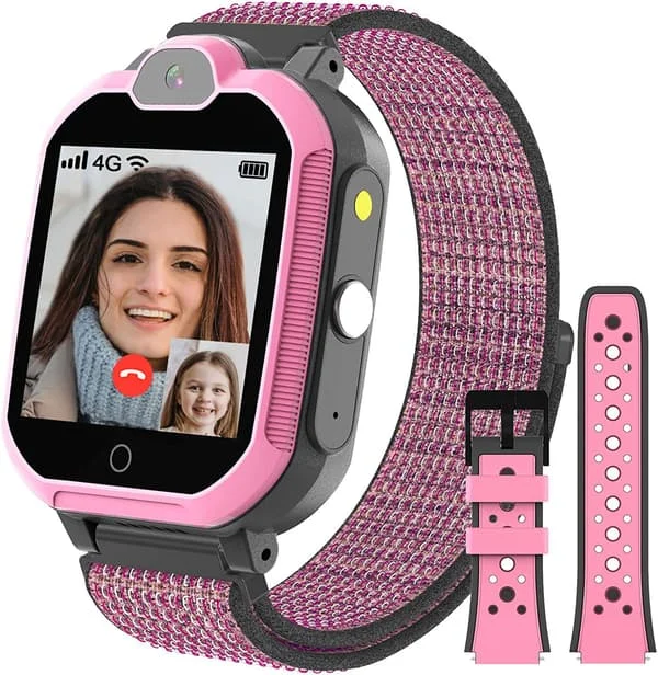 Rosa, premium 4g barnklocka smartklocka GPS barnklocka