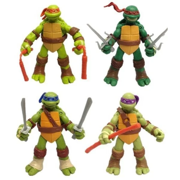 12 cm Teenage Mutant Ninja Turtles Figurer - 4-pak