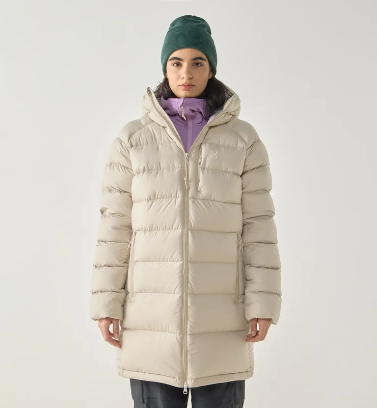 Haglöfs Rosson Down Parka Women Chalk Beige - Dame - M