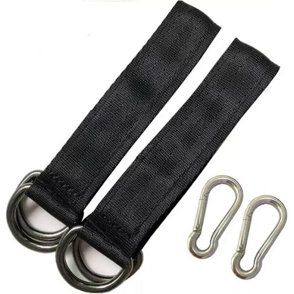 2 st Trädgunga Remmar Hängande Remmar Gunga Tillbehör Hängande Kit för 25 cm Trädgunga Tunga Hängande Remmar med 2 Karbinhakar