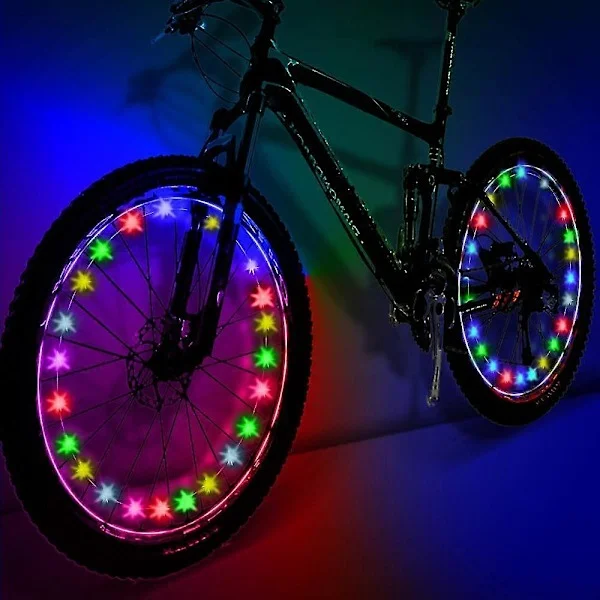 Piao Ultra Bright Led - Sykkelhjul Lyslenke - Assorterte Farger Sykkeldekk Tilbehør - Beste Gaver