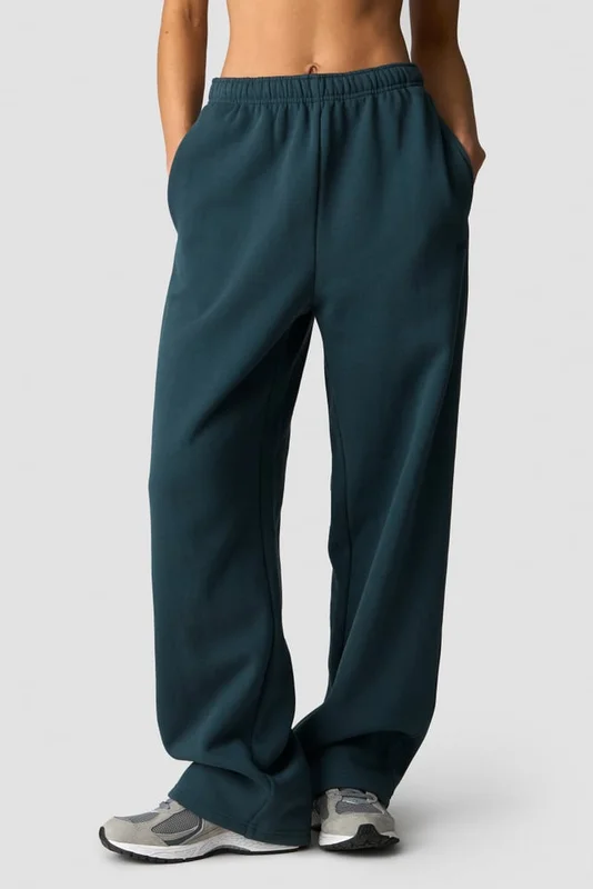 ICANIWILL - Everyday Straight Leg Sweatpants Dark Dusty Teal - Träningsbyxor - Dam - Träningskläder från ICIW