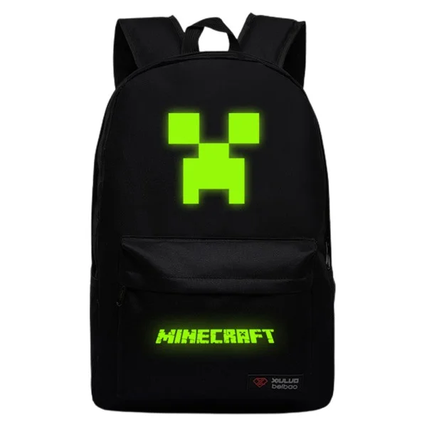 Minecraft Kids Student School Bag Backpack Travel Backpack Black-XF29-