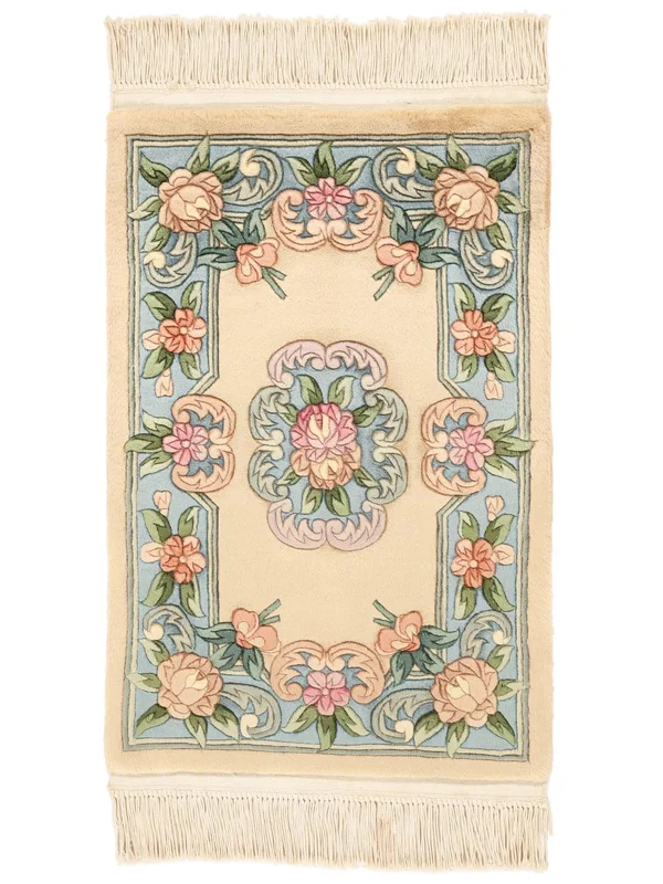 Kina 90 Line Matta Orientalisk Beige/Brun (Ull, )