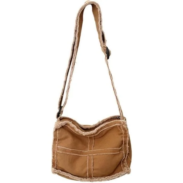 Canvas Shoulder Bag Women Small Canvas Shoulder Bag Women Thick Fabric Small Messenger Bag Retro Vintage Crossbody Bags Cute Zipper for Girls