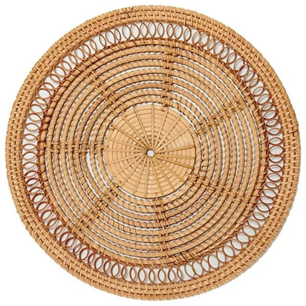 Luonnollinen Boho-punottu kori rottinkikoriste punottu sisustus punottu seinäkoriste