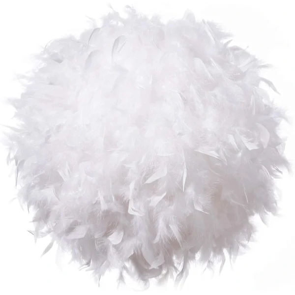 Fjäderlätt lampskärm för taklampa, fluffig lampskärm för bordslampa och golvlampa, sovrum diameter 30 cm, vit