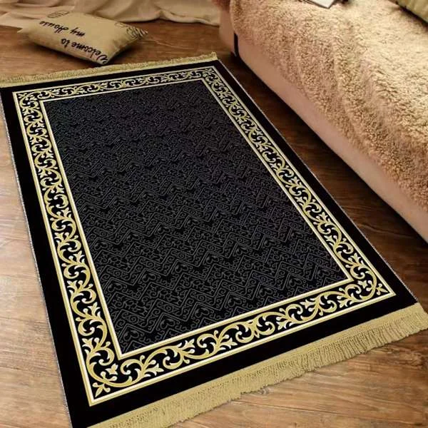 Thick Padded Muslim Prayer Mat with Tassels, Traditional Patterns Islam Prayer Rug Comfort Kneeling Floor Mat Islamic Mat Prayer Mat Eid Ramadan Gift