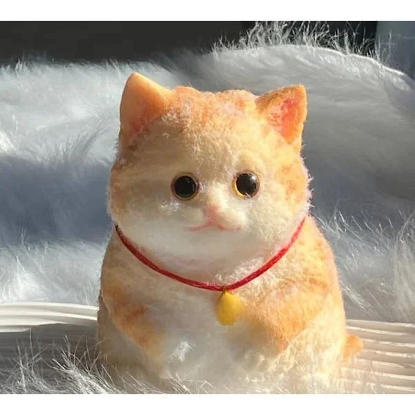 Stor Taba Squishy Kat, Taba Kat Squishy Klemmelegetøj, Yndig Squishy Kat, Squishy Gummikat, til Fest og Fødselsdag eller Jul (Orange)