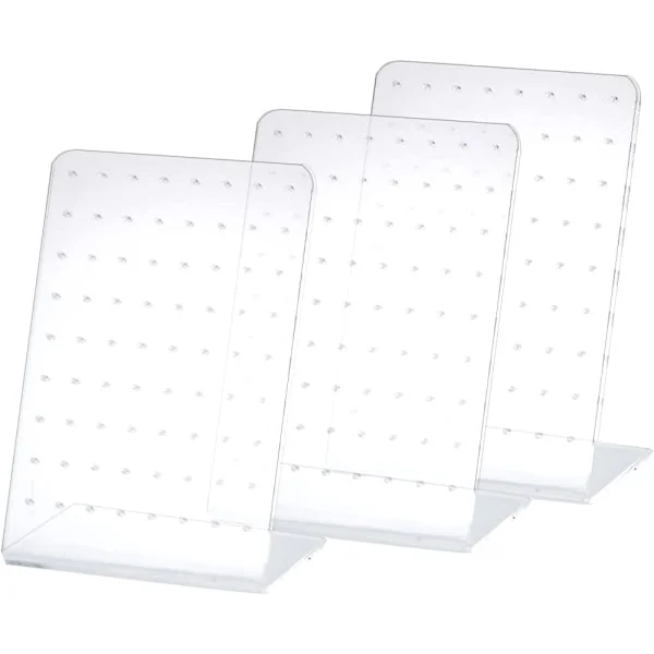 Elegant Øreringe Vitrineskab, Stilfuld Øreringe Præsentation Transparent Plexiglas Skråt Bagdesign, Personlig Øreringe Organizer Til Hjem Eller Butik 