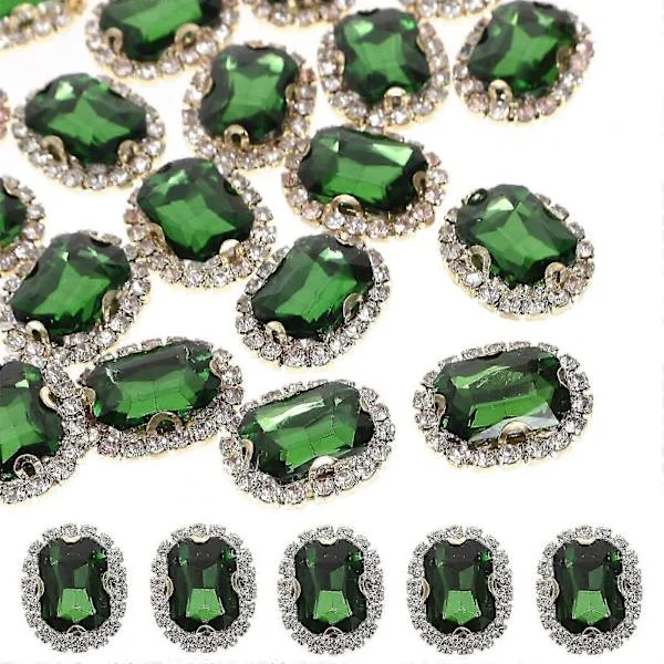 Tøj Rhinestone Ornamenter Kompakt Glas Rhinestones Delikat Design Til Bryllupssko 2X1.5cm 20Stk