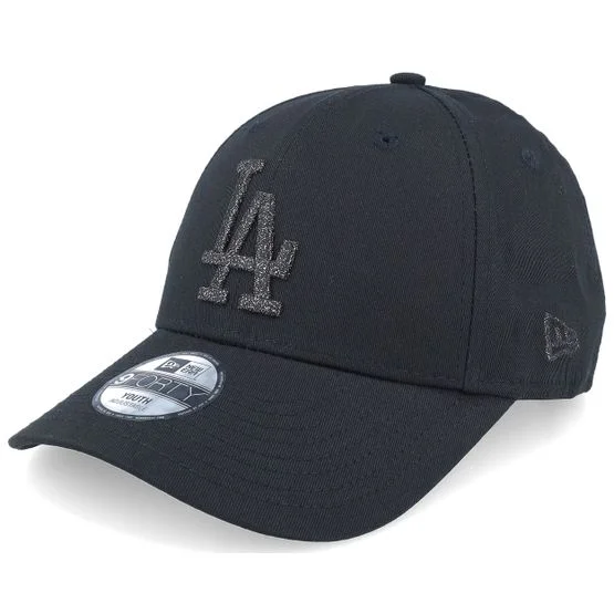New Era - MLB Sort adjustable Kasket - Kids Los Angeles Dodgers Metallic 9FORTY Black Adjustable @ Hatstore