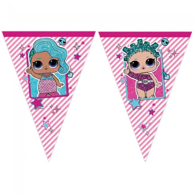 Flaggbanderoll LOL Surprise 230 cm - LoL Surprise Kalas Dekoration - Kalaslagret.se