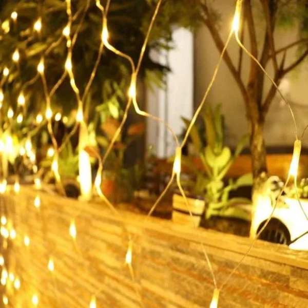 192 LED Warm White Christmas Lights Net 3x2m, Outdoor Indoor Fairy String Lights Net [JUN]