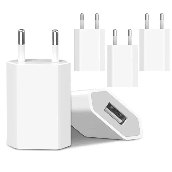 5 stk. 5V 1A Eu AC Hjem Rejse USB Væg Oplader Til IPhone 6 7 8 plus x xr 11 12 13 14