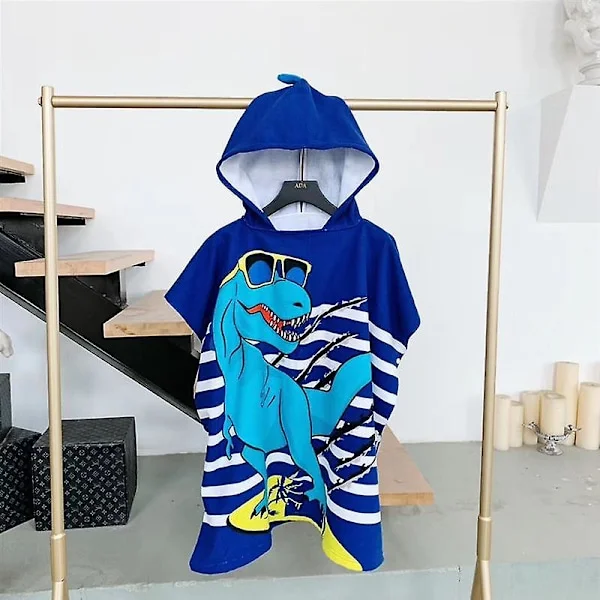Badhandduk för Barn, Strandhandduk för Barn med Huvtröja, Supermjuk Badponcho Badkappa för Flickor Pojkar 6-14 År, Polyesterblandning