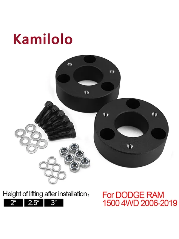 AliExpress - 2 Stücke 2 Zoll 2,5 Zoll 3 Zoll Auto Front Nivellierung Lift Kit Fit für Dodge RAM 1500 2006-2019 4WD Auto Auto 6061 Billet Aluminium
