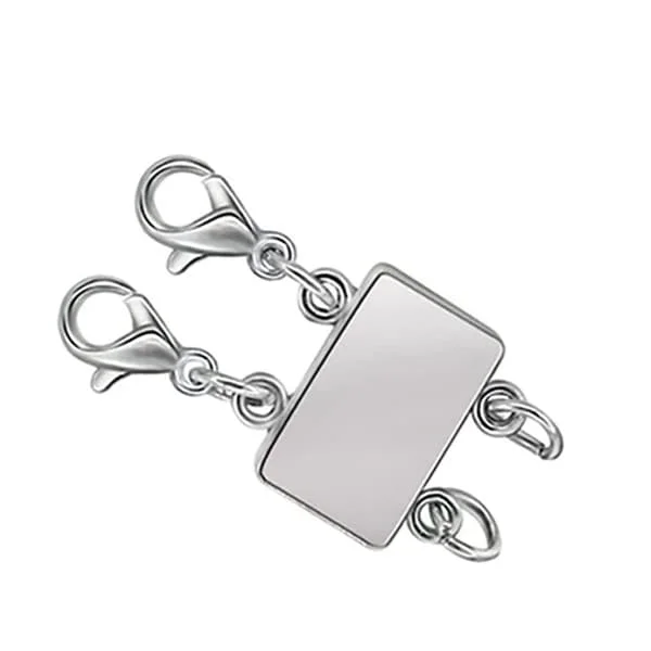Lagdelingshalskæde Lås Magnet Halskæde Connector Multi Strenge Låse til Lagdelte Armbånd Halskæder Guld Sølv