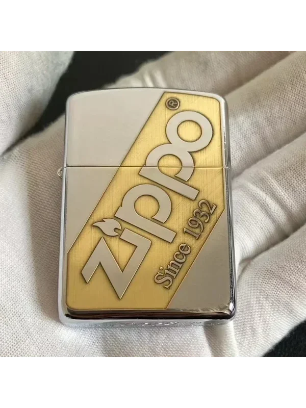 AliExpress - Zippo Feuerzeug Weiß Chrom Einseitig Graviertes Zippo-Logo 1932 Winddichte Kollektion in Box