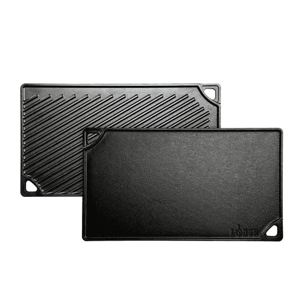 Lodge - Stekpanna i gjutjärn 2 i 1: Grill och plancha - 42x24cm - Gaskök, ugn eller grill