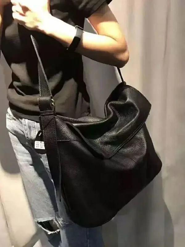 AliExpress - 2025, Retro-Kopfschicht aus Rindsleder, große Umhängetasche für Damen, modische Damen-Umhängetasche, Neuankömmling