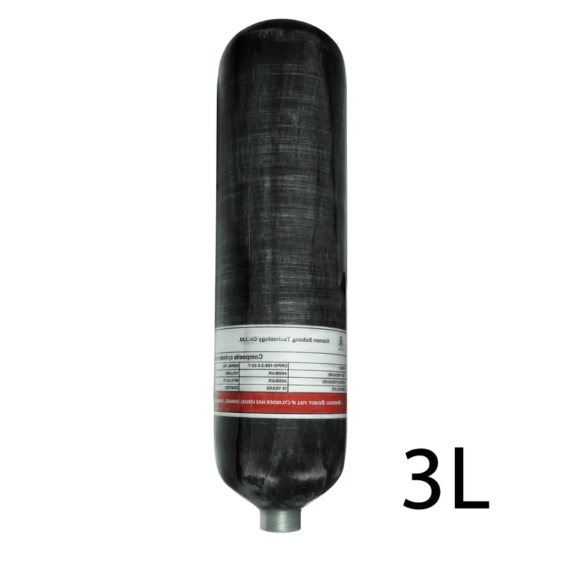 AliExpress - TUXING-Bouteille de plongée sous-marine haute pression M18 x 1.5, 300 bars, 4500psi, 3L, en fibre de carbone, à intervalles HPA, 