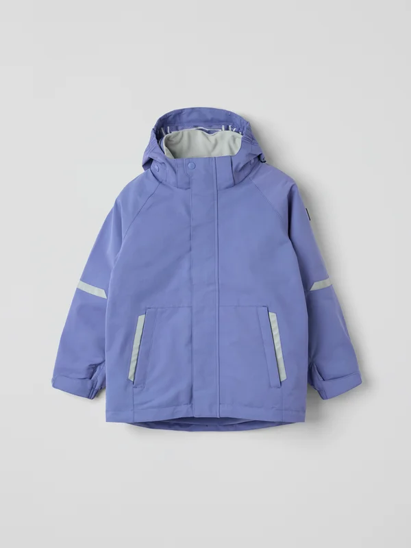 Polarn O. Pyret - Waterproof shell jacket STORMY - purple - Size: 122 - Children's clothing 6-7 Years