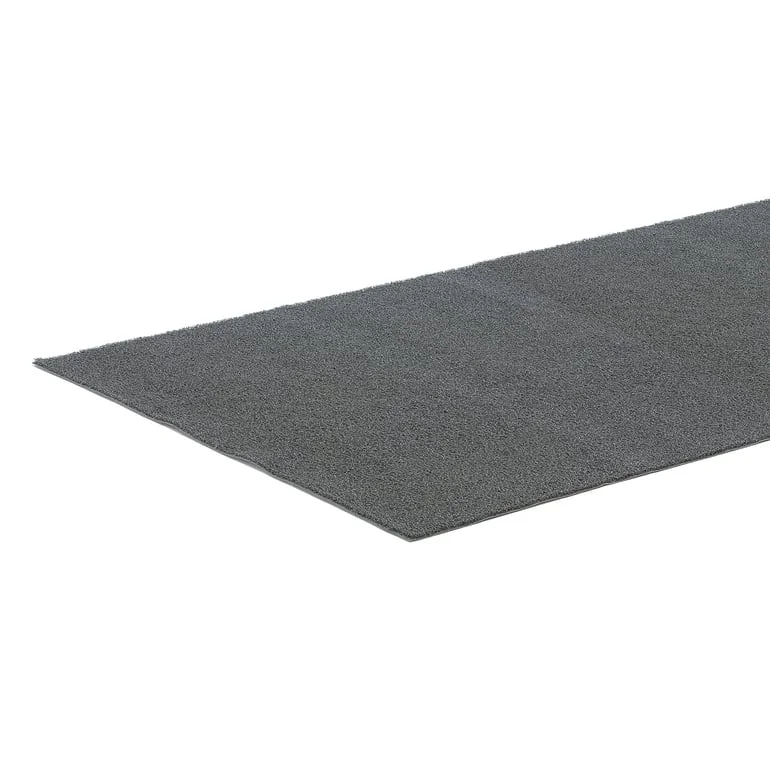 Entrance mat TWIRL, per metre, with rubber underside, W 1200 mm, grey