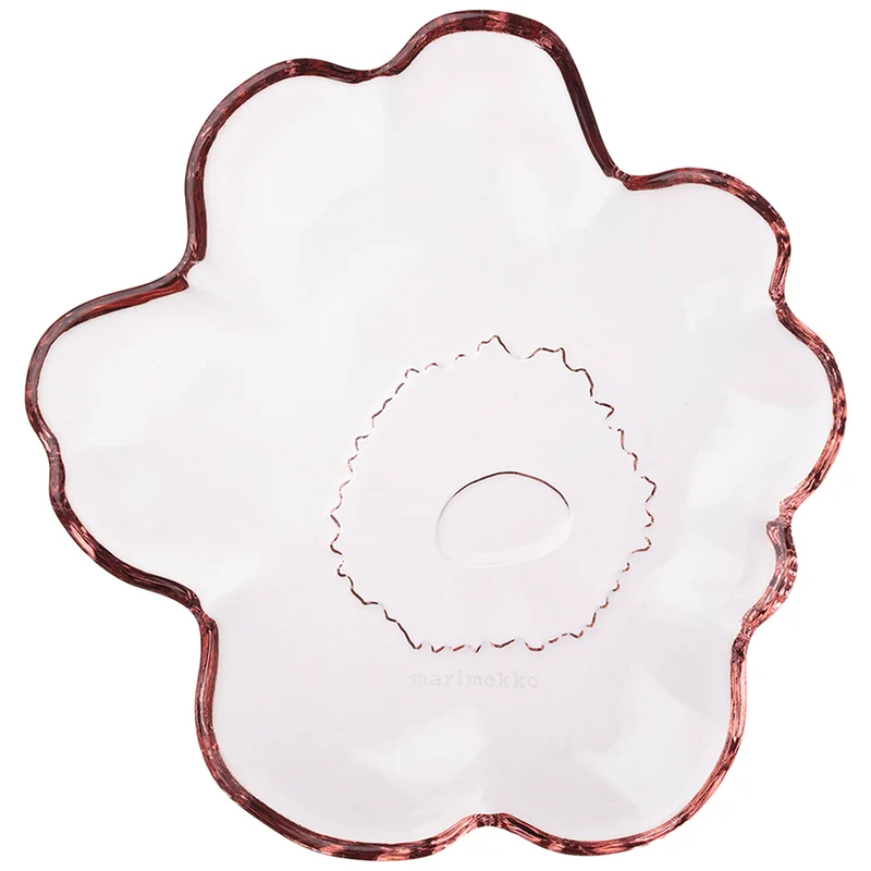 Marimekko Unikko tallerken 13 cm, rosa glass