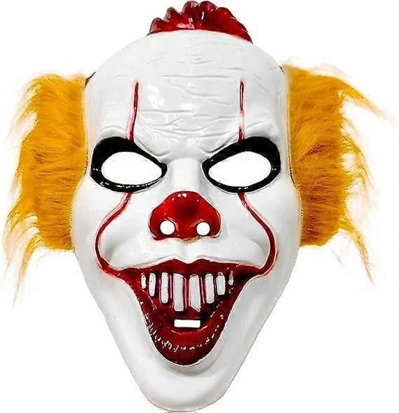 【YD】Halloween Horror Clown Mask - 3D Mask | Andningsbar Halloween Killer Clown Mask för Barn