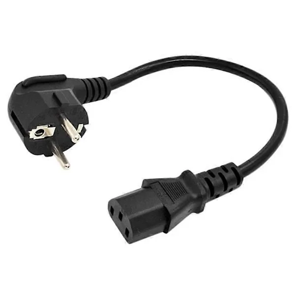 EU Strömkabel Euro Typ F Schuko Kontakt IEC C13 Strömkabel för PC Dator Skärm Skrivare TV