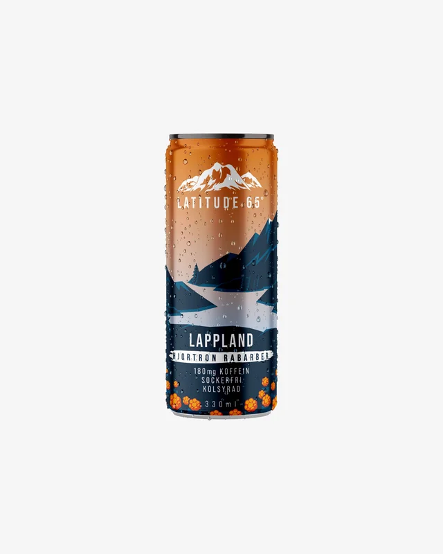Latitude 65 Energidryck - 330 ml - Lappland - Hjortron/Rabarber - Energidryck