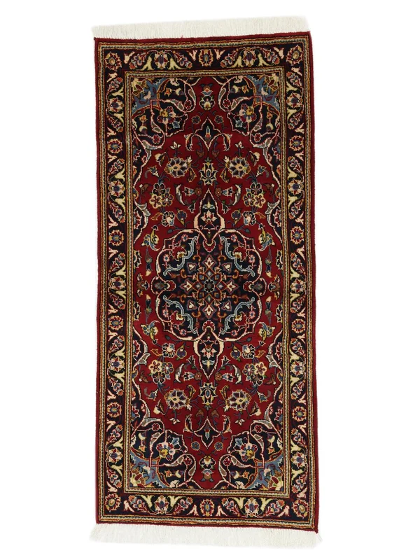 Medallion Small Keshan Rug 65X143 Wool