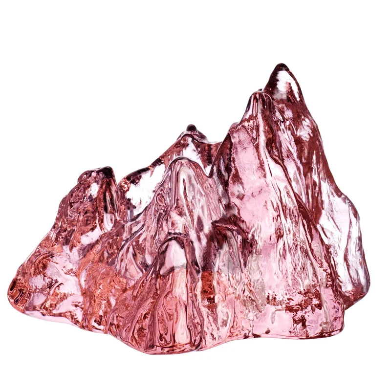 Kosta boda The Rock lyslykt 9 cm, rosa