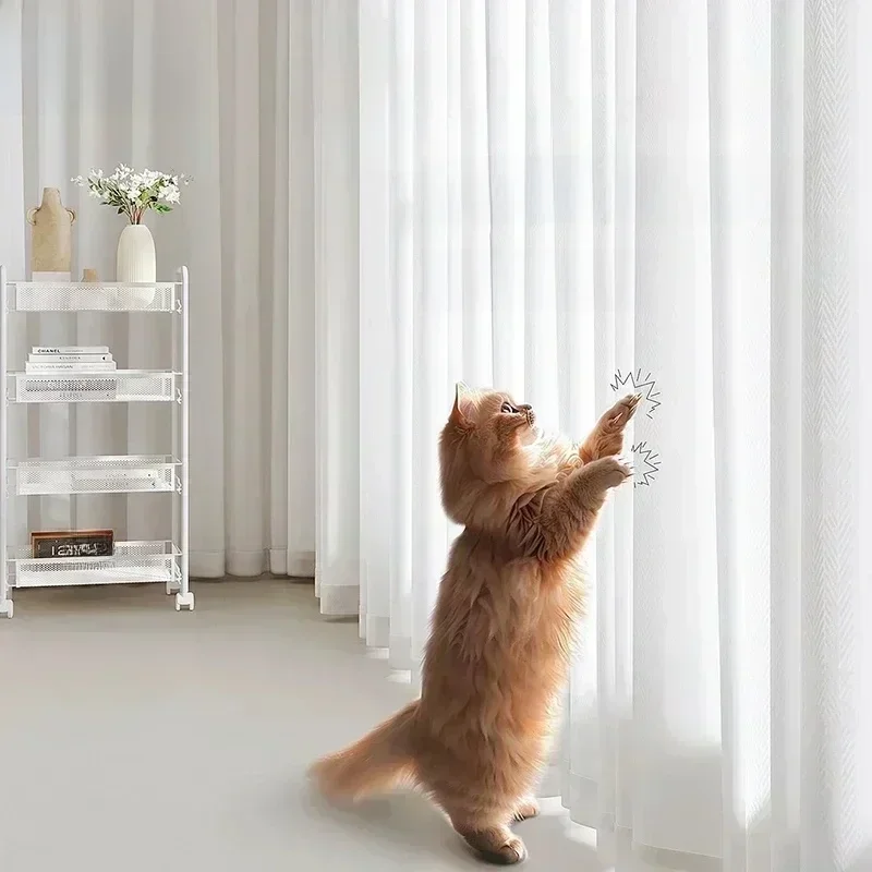 AliExpress - Hochwertiger Weißer Tüll Luxuriöse Chiffon-Gardinen für Wohnzimmer und Schlafzimmer Dekorative Voile-Vorhänge für Fenster