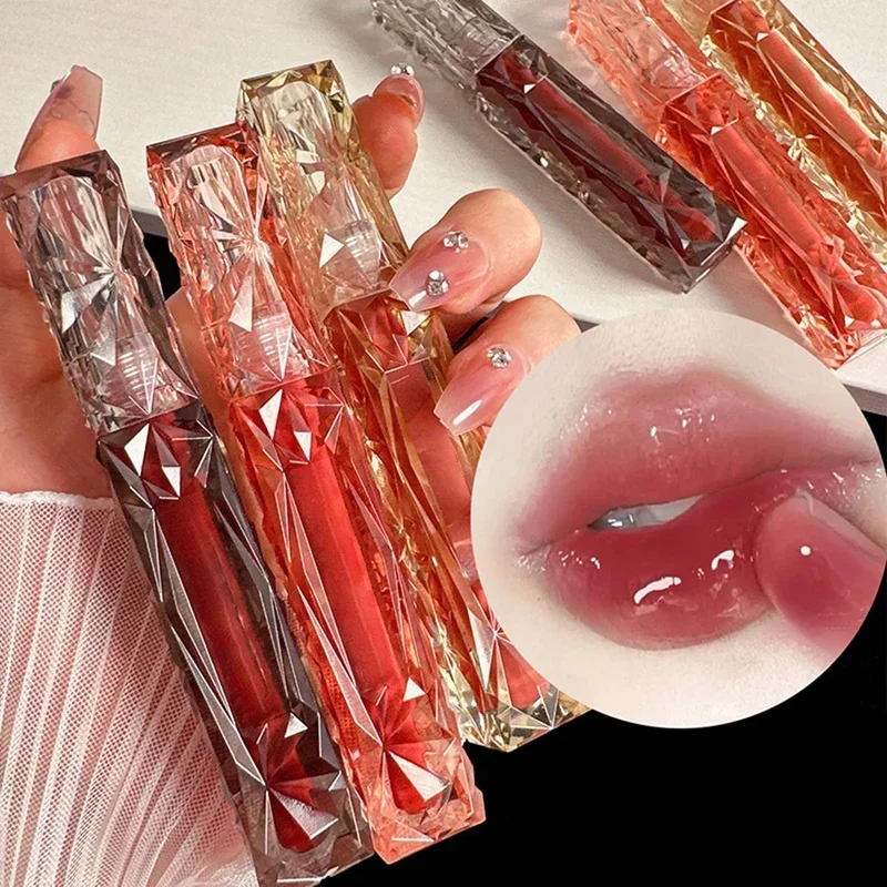 AliExpress - Lipgloss, langlebig, feuchtigkeitsspendend, einfach zu halofärben, wasserfest, Spiegel-Wasserglas-Lipgloss, transparente Farbkosmetik