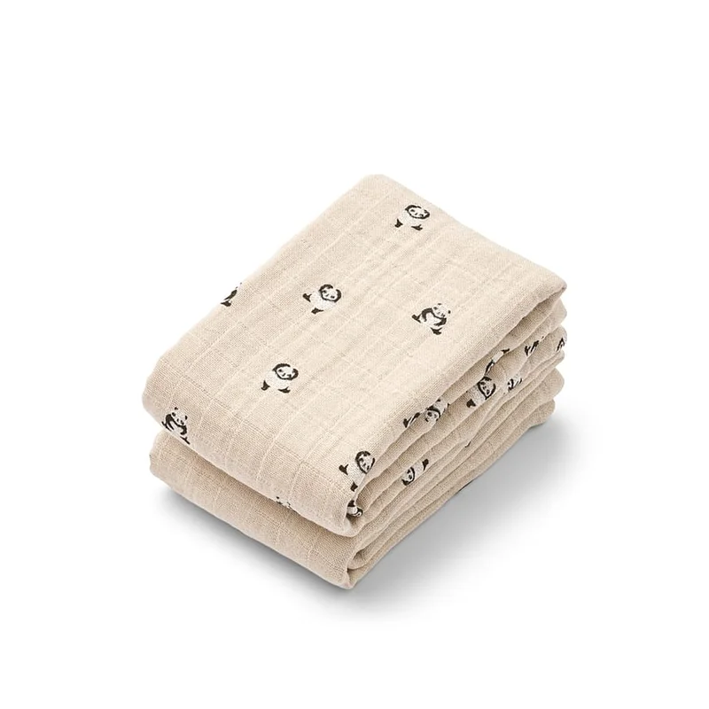 LIEWOOD Lewis Muslin Cloth 2-pak Sandy mix Onesize, Børn & Forældre, Bleer, Stofbleer