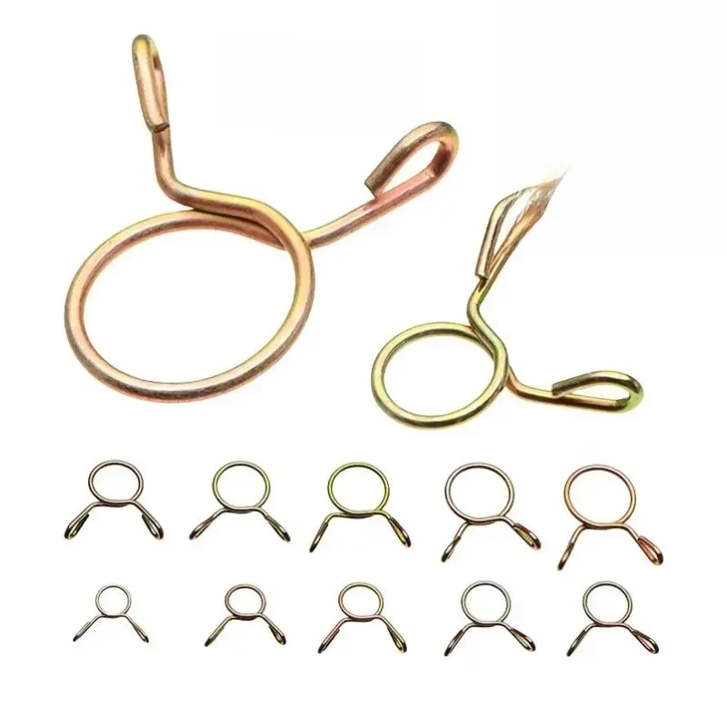 AliExpress - 10/20/50pcs colliers de serrage à ressort pour tuyau d'essence 5 ~ 14mm Clips de tuyau zingés conduite de carburant tuyau d'essence 