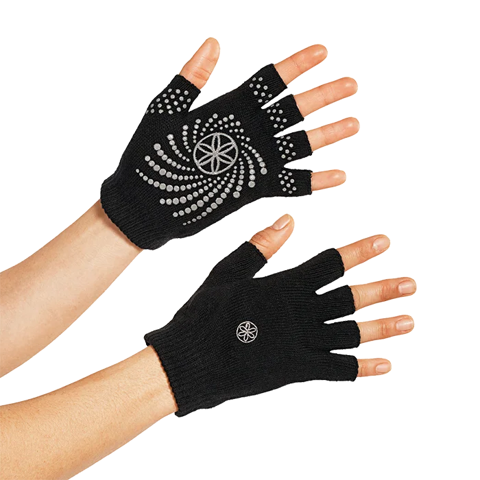 Gaiam Grippy Yoga Handsker Sort