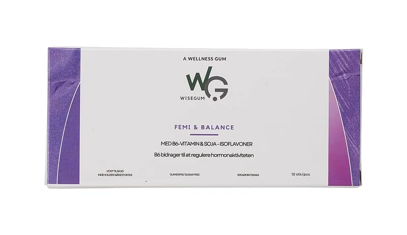 WiseGum Femi & Balance 10 stk, Helse & Madvarer, B-vitamin, B6 Vitamin