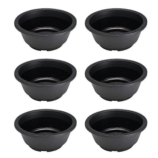 6 stk. blomsterpotter utendørs, blomsterpotter i plast, barnehagepotte i plast, luftplanterpotte, såpotte for barnehage