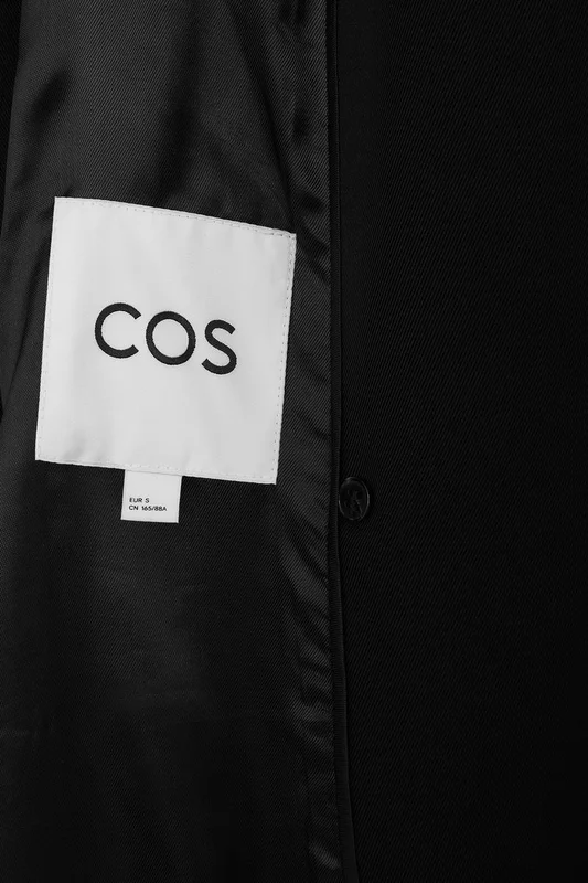 COS Oversized Draped Double-Breasted Blazer in Black - Women