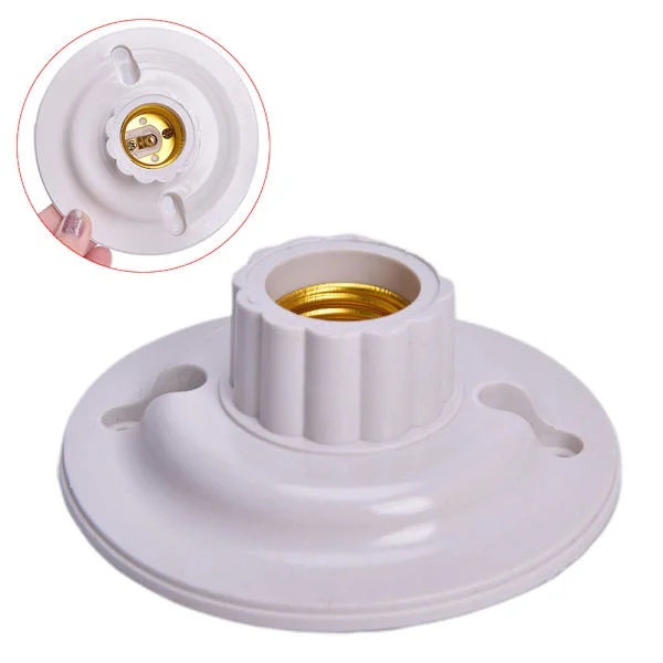 E27 LED lyspæreholder rund sokkel E27 base hengende lampe So