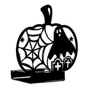 Halloween Lysestaker i Jern Tegneserie Katter Flaggermus Spindelnett Skummel Telysholder Svart Metall Lysestake Hjemmeinnredning_xx D